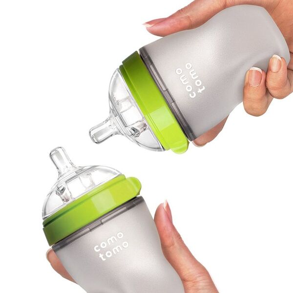 Comotomo Biberón Bebé Set 2,  8oz, Color Verde