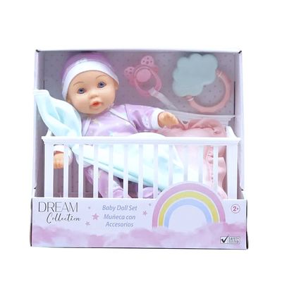 Muneca 10pulg. Set Juego con Cuna