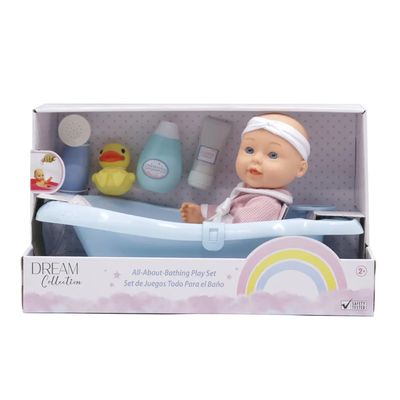 Muneca 12pulg con Banera