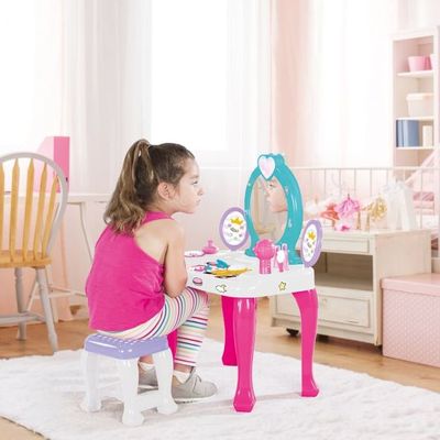 Set Vanity Con Mesa y Banco  Unicornio