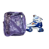 Patines Pu Ruedas Con Luz Size Azul 35-38