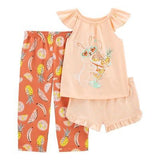 Pijama 3 piezas Conejo Peach S.2t