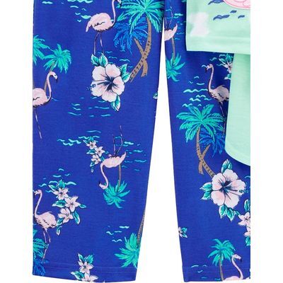 Pijama 3 piezas Flamingo Verde S.3t