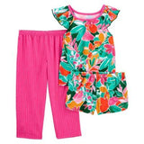 Pijama 3 piezas Floral Tropical S.2t