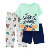 Pijama 3pc Cangrejo Naranja S.3t