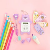 Set de Papelería en Mini Mochila Lila