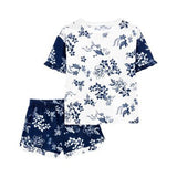 Pijama 2 piezas Floral Navy  S.7