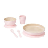 Set Regalo 5pz Melamina C/Ventosa Rosa