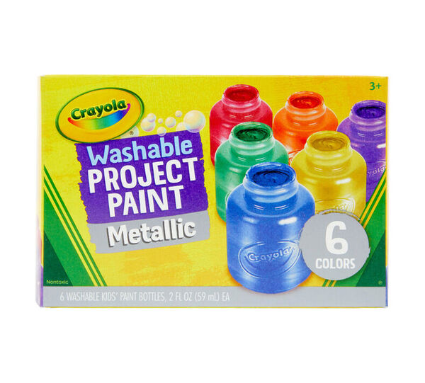 Pintura Kids Lavable 6 Colo 2oz Metalica