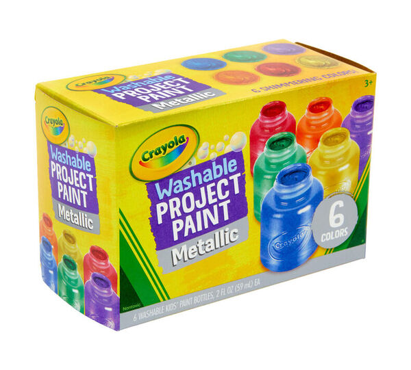 Pintura Kids Lavable 6 Colo 2oz Metalica