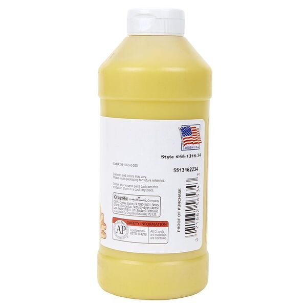 Pintura de Dedo Lavable 16oz - Amarilla