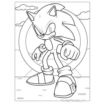 Libro de Colorear Avanzado Sonic