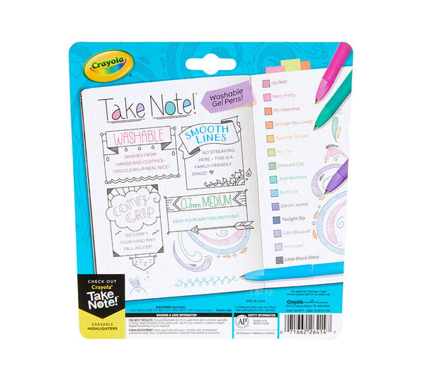 Lapiceros Gel Set 14 Take Note Lavables