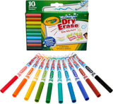 Marcadores Crayola Lavables de Punta Fina para Pizarra Blanc