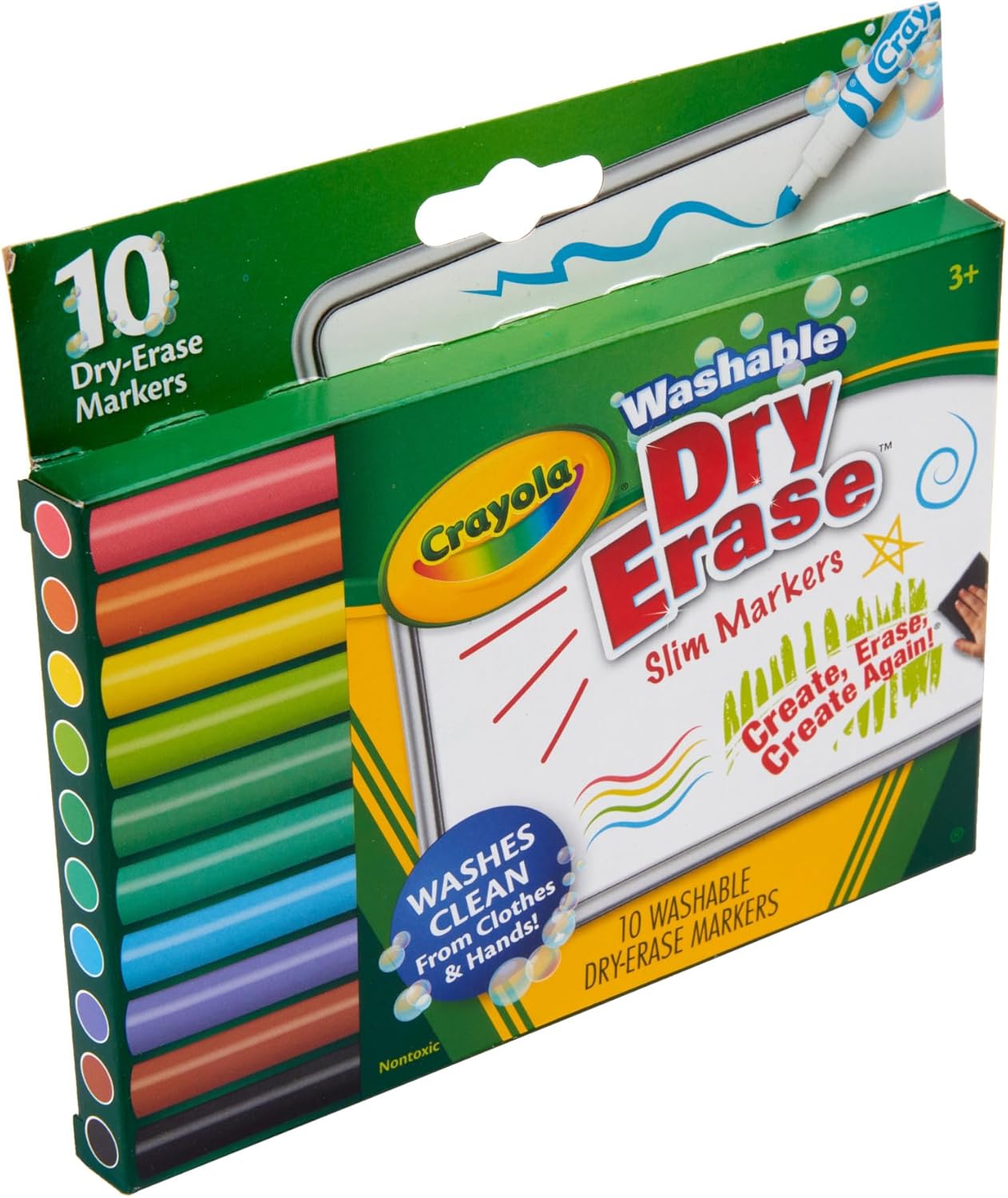 Marcadores Crayola Lavables de Punta Fina para Pizarra Blanc