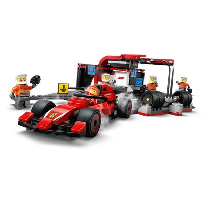 LEGO City Pit Stop de F1® y Pit Crew con Coche Ferrari