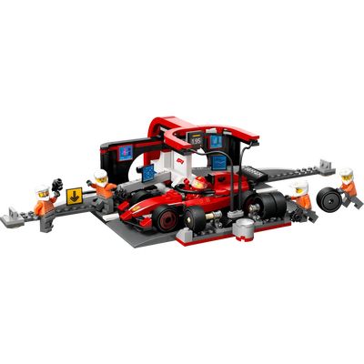 LEGO City Pit Stop de F1® y Pit Crew con Coche Ferrari