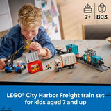 LEGO® City - Harbor Freight Train with Crane & Truck
