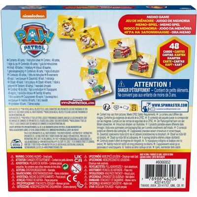 Paw Patrol Juego de Memoria 48 Piezas Nuevo