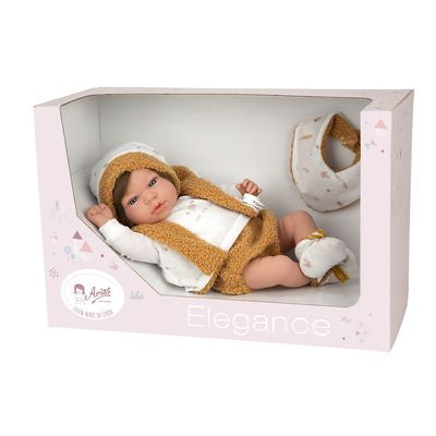 Muñeca Elegance 40cm Andie Naranja con Babero