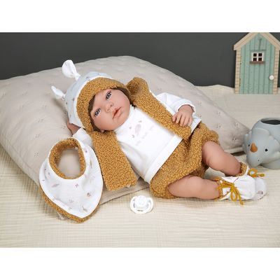 Muñeca Elegance 40cm Andie Naranja con Babero
