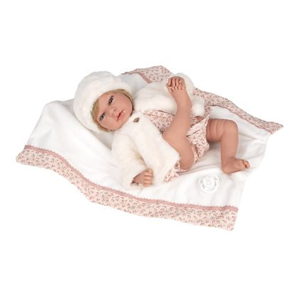 Muñeca Elegance 40cm Andie Rosa con Manta