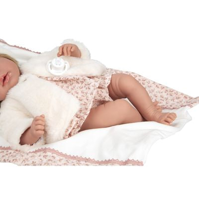 Muñeca Elegance 40cm Andie Rosa con Manta
