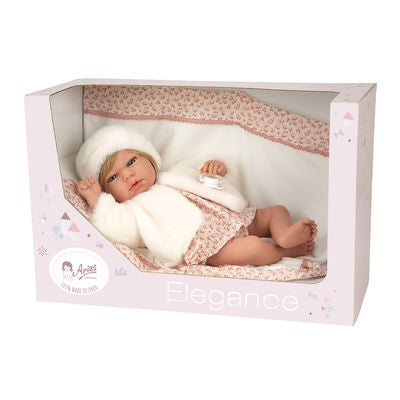 Muñeca Elegance 40cm Andie Rosa con Manta