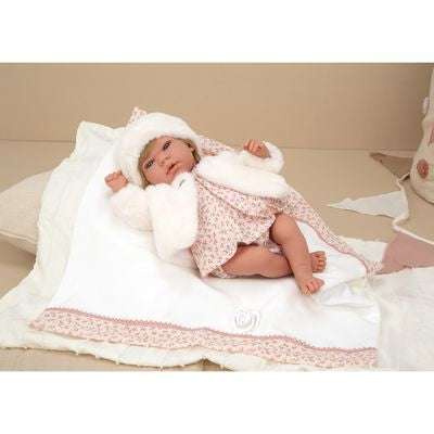 Muñeca Elegance 40cm Andie Rosa con Manta