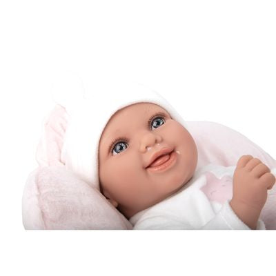 Muñeca Elegance 40 Cm Colin Rosa con Cojín