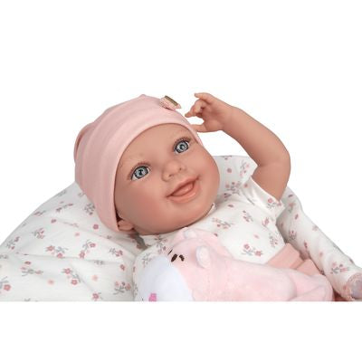 Muñeca Elegance 40cm Colin Rosa Manta y Peluche