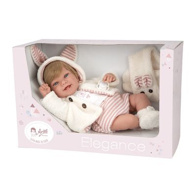 Muñeca Elegance 45cm Zoe Rosa con Bufanda