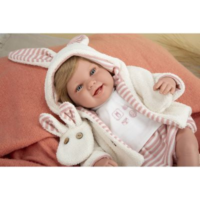 Muñeca Elegance 45cm Zoe Rosa con Bufanda