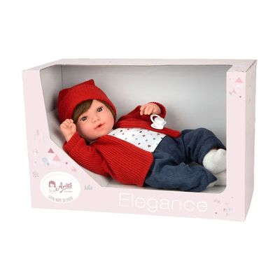 Iria Roja Muñeca con 14 Sonidos Elegance 45cm