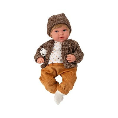 Iria Marrón Muñeca con 14 Sonidos Elegance 45cm