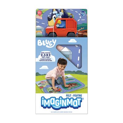 Set Carro De Lujo Megamat Con Carro Bluey