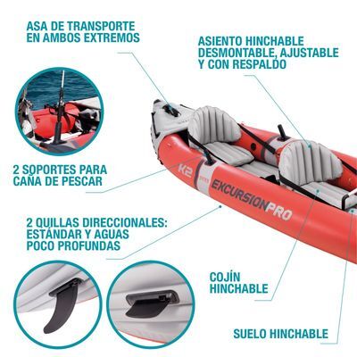 Bote Excursion Kayak 12x3x1pie C/remos