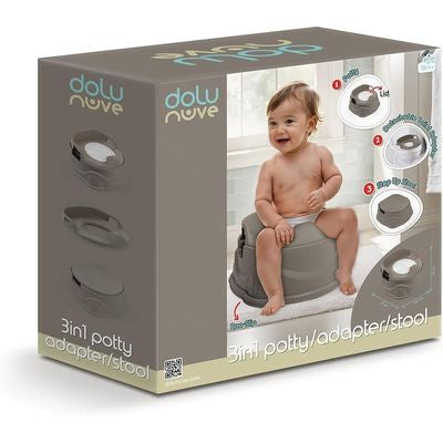 Adaptador de Inodoro 3 En 1 con Escalón Gris