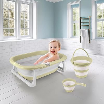 Set de Baño Plegable 3pc Bebé Verde