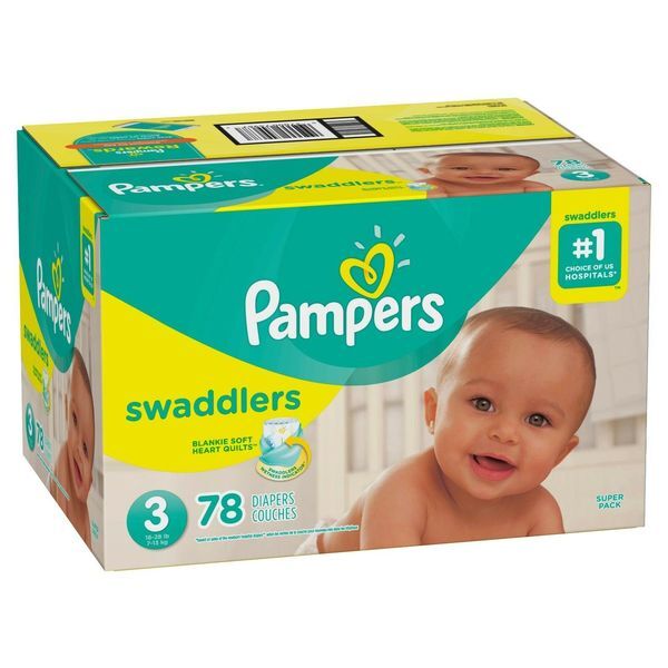 Pampers Swaddlers Diapers Super Pack - 78 pañales (tamaño 3)