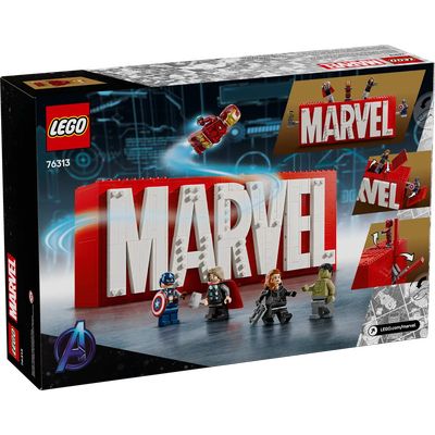 LEGO Marvel Logotipo y Minifiguras