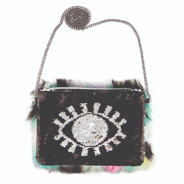 Bolso de Lentejuelas Faux Fur