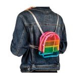 Mochila Micro-Mini Transparente Arcoiris