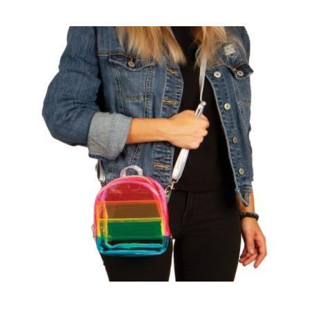 Mochila Micro-Mini Transparente Arcoiris