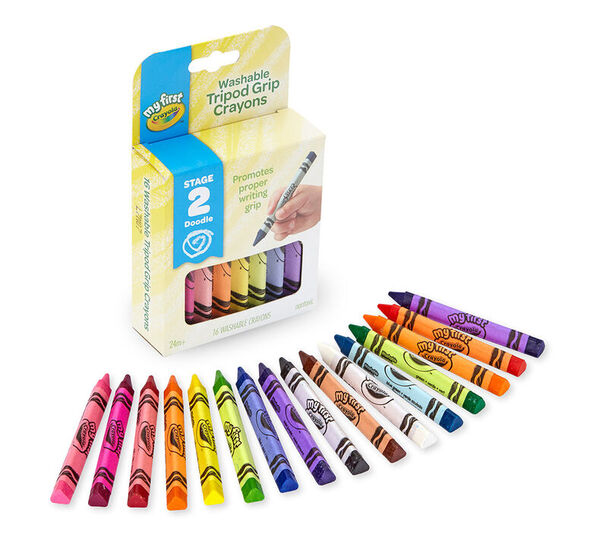 Mis Primeros Crayones Triangular set 16 Unidades Lavabes 2+