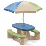 Step2 - Mesita Picnic Natural con Sombrilla