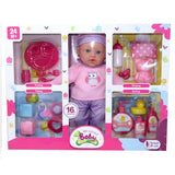 Muñeca Suave 41cms C/16pcs Accs