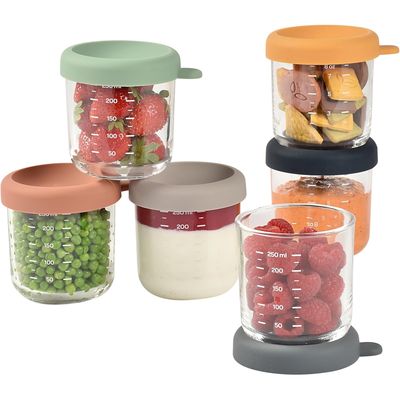 Set de 6 Frascos de Vidrio 250ml