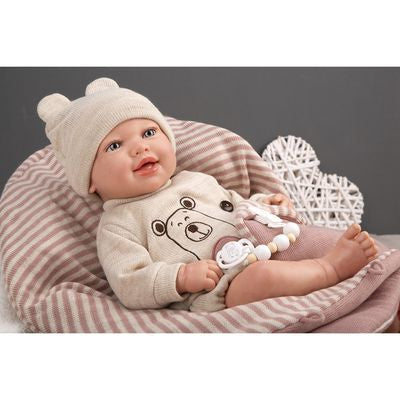 Reborn Arias 45cm Lain Con Saco de Dormir