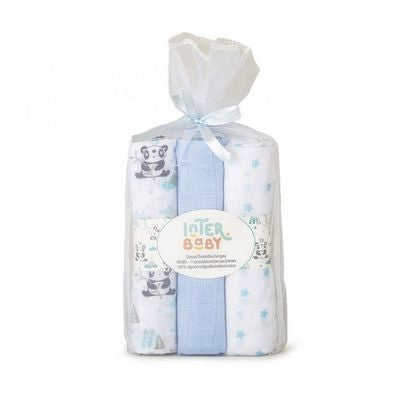 Gasas 80x80 Panda Pack 3  Azul